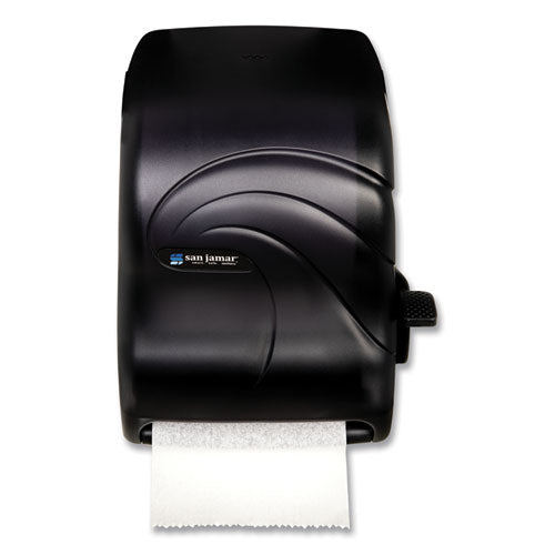 Image of San Jamar® T1190TBK Lever Roll Towel Dispenser, Oceans, 12.94 X 9.25 X 16.5, Black Pearl