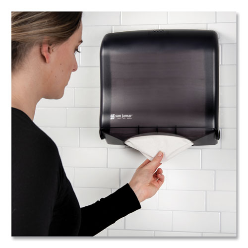 Image of San Jamar® T1755TBK Ultrafold Fusion C-Fold And Multifold Towel Dispenser, 11.5 X 5.5 X 11.5, Black