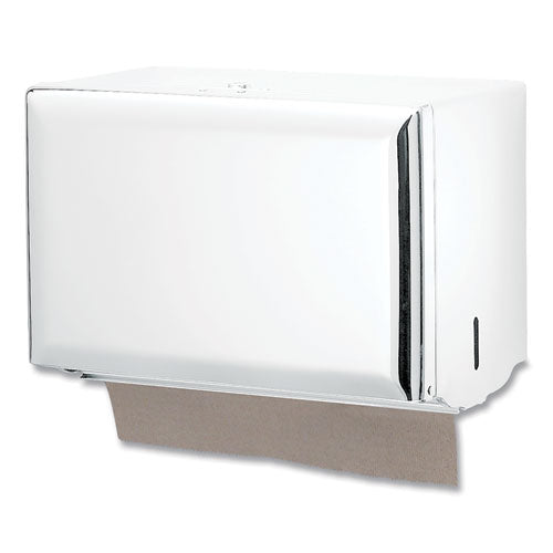 Image of San Jamar® T1800WH Singlefold Paper Towel Dispenser, 10.75 X 6 X 7.5, White