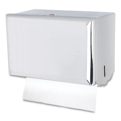 Image of San Jamar® T1800XC Singlefold Paper Towel Dispenser, 10.75 X 6 X 7.5, Chrome