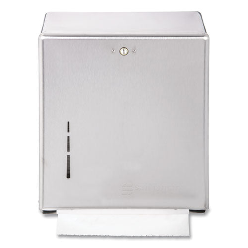 Image of San Jamar® T1900SS C-Fold/multifold Towel Dispenser, 11.38 X 4 X 14.75, Stainless Steel