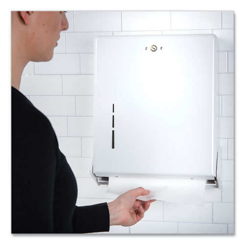 Image of San Jamar® T1905WH True Fold C-Fold/multifold Paper Towel Dispenser, 11.63 X 5 X 14.5, White