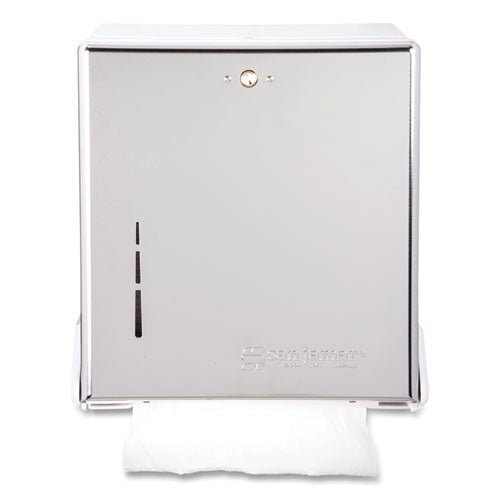 Image of San Jamar® T1905XC True Fold C-Fold/multifold Paper Towel Dispenser, 11.63 X 5 X 14.5, Chrome