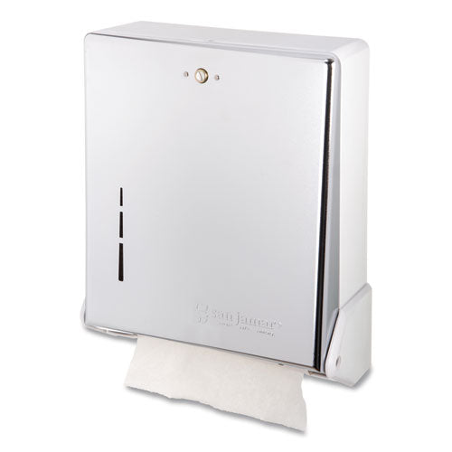 Image of San Jamar® T1905XC True Fold C-Fold/multifold Paper Towel Dispenser, 11.63 X 5 X 14.5, Chrome
