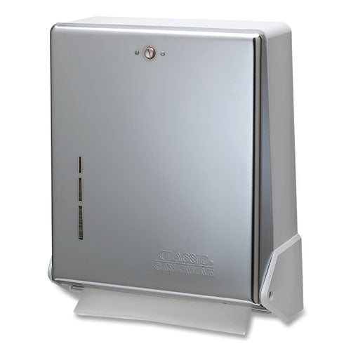 Image of San Jamar® T1905XC True Fold C-Fold/multifold Paper Towel Dispenser, 11.63 X 5 X 14.5, Chrome