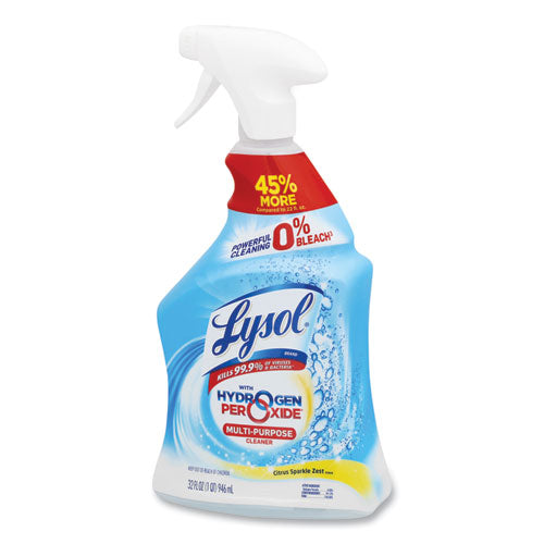 Image of LYSOL® Brand 19200-89289 Multi-Purpose Hydrogen Peroxide Cleaner, Citrus Sparkle Zest, 32 Oz Trigger Spray Bottle, 9/carton