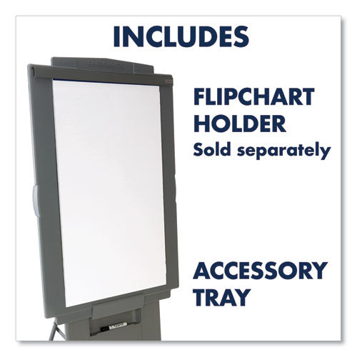 Image of Quartet® 200E Duramax Portable Presentation Easel, 72" Tall, Plastic, Gray