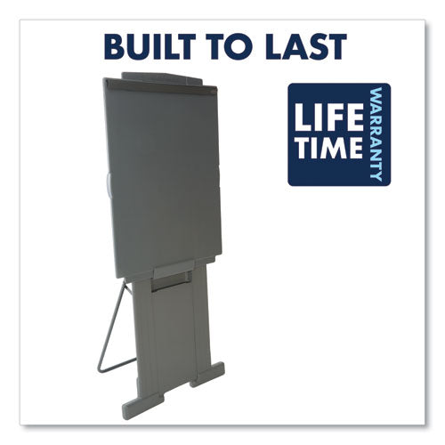 Image of Quartet® 200E Duramax Portable Presentation Easel, 72" Tall, Plastic, Gray