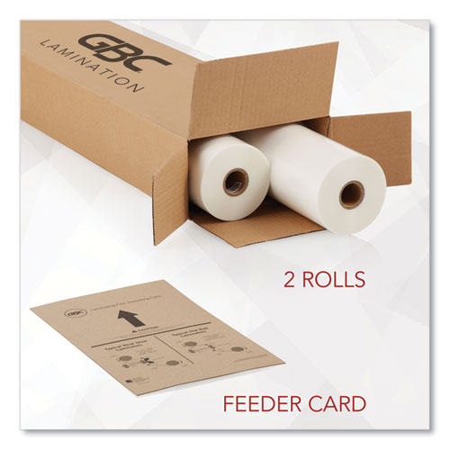 Image of GBC® 3000024 Nap-Lam I Roll Film, 3 Mil, 25" X 250 Ft, Gloss Clear, 2/box