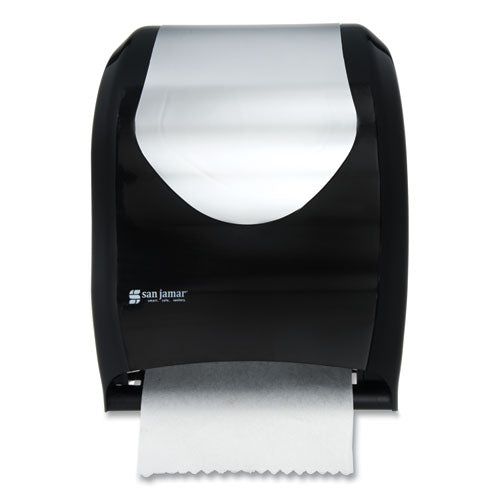 Image of San Jamar® T1370BKSS Tear-N-Dry Touchless Roll Towel Dispenser, 16.75 X 10 X 12.5, Black/silver
