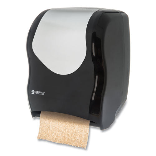 Image of San Jamar® T1370BKSS Tear-N-Dry Touchless Roll Towel Dispenser, 16.75 X 10 X 12.5, Black/silver