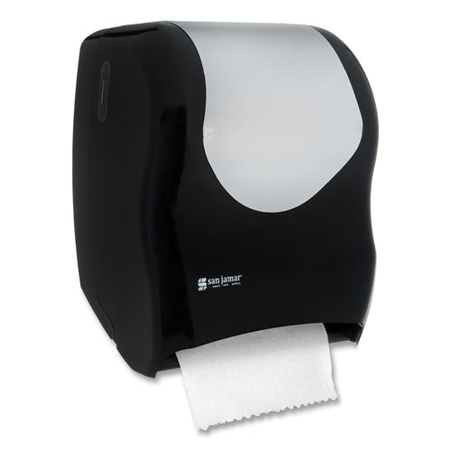 Image of San Jamar® T1370BKSS Tear-N-Dry Touchless Roll Towel Dispenser, 16.75 X 10 X 12.5, Black/silver