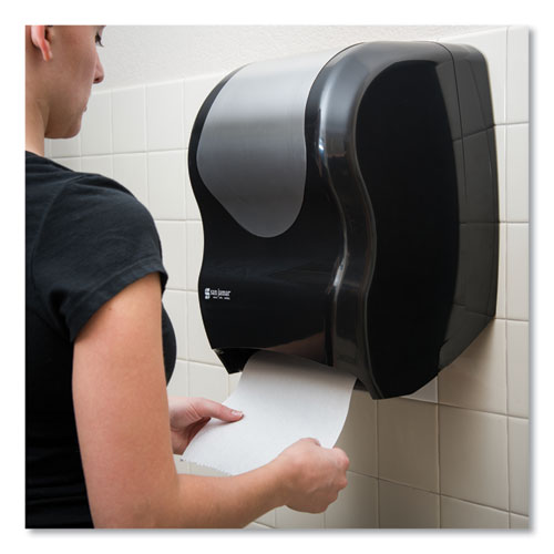 Image of San Jamar® T1370BKSS Tear-N-Dry Touchless Roll Towel Dispenser, 16.75 X 10 X 12.5, Black/silver