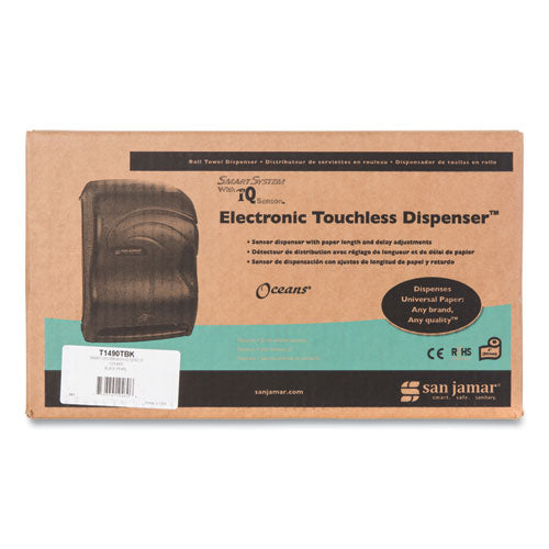 Image of San Jamar® T1490TBK Smart System With Iq Sensor Towel Dispenser, 11.75 X 9.25 X 16.5, Black Pearl