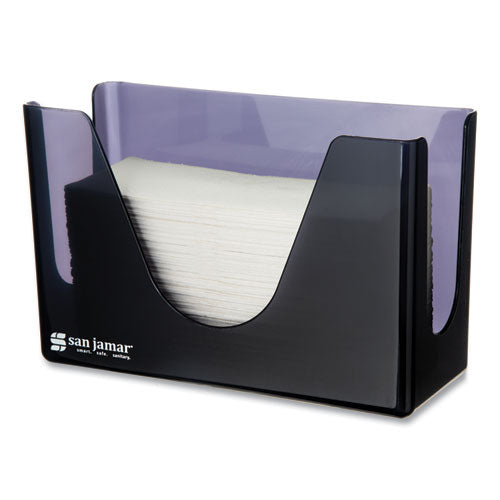 Image of San Jamar® T1720TBK Countertop Folded Towel Dispenser, 11 X 4.38 X 7, Black Pearl