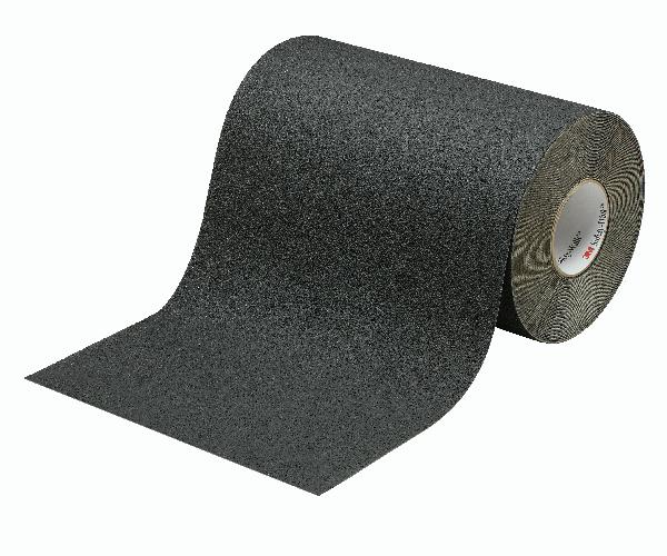 Image of SKILCRAFT® Peel-and-Stick Nonskid Tapes and Treads, Medium Resilient, Black, 12" x 60' Roll
