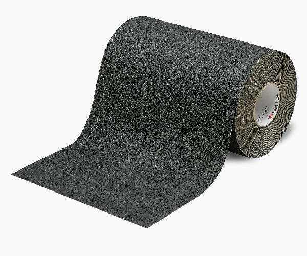 Image of SKILCRAFT® Peel-and-Stick Nonskid Tapes and Treads, Medium Resilient, Black, 18" x 60' Roll