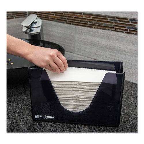 Image of San Jamar® T1720TBK Countertop Folded Towel Dispenser, 11 X 4.38 X 7, Black Pearl