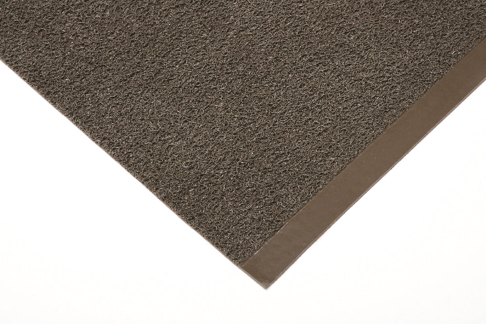 Image of SKILCRAFT® 3-Mat Entry System, Scraper/Wiper Vinyl Loop, 3' x 1/2" x 5', Chestnut Brown