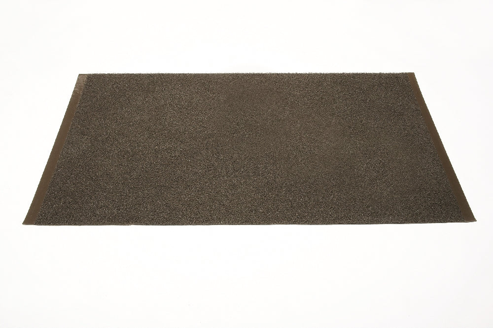 Image of SKILCRAFT® 3-Mat Entry System, Scraper/Wiper Vinyl Loop, 4' x 1/2" x 6', Chestnut Brown