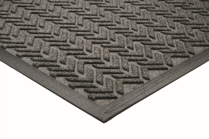 Image of SKILCRAFT® 3-Mat Entry System, Scraper/Wiper, 100% Recycled, Gray, 3' x 3/8" x 5', Case of 4