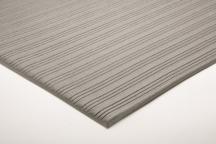 Image of SKILCRAFT® Anti-Fatigue Mat, Light Duty, Gray/Vinyl Rib, 2' x 3/8" x 3', Case of 6