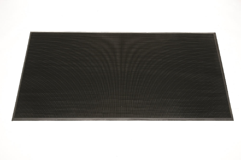 Image of SKILCRAFT® 3-Mat Entry System, Scraper, Finger-Tip, Heavy-Duty, Black, 3' x 5/8" x 6'