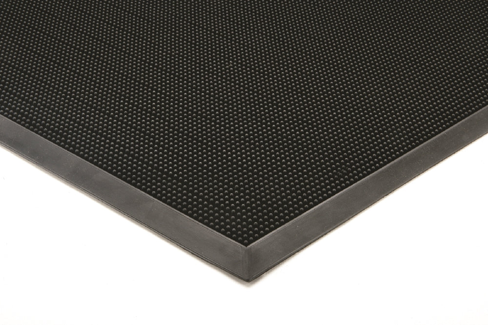 Image of SKILCRAFT® 3-Mat Entry System, Scraper, Finger-Tip, Heavy-Duty, Black, 3' x 5/8" x 6'