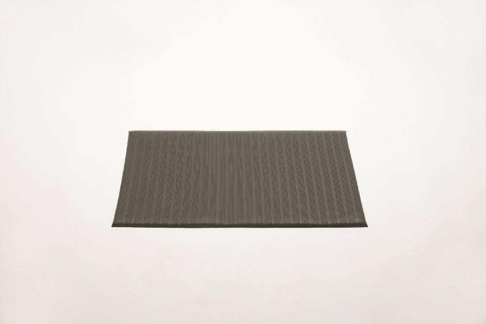 Image of SKILCRAFT® Anti-Fatigue Mat, Light Duty, Black/Vinyl Rib, 2' x 3/8" x 3', Case of 6