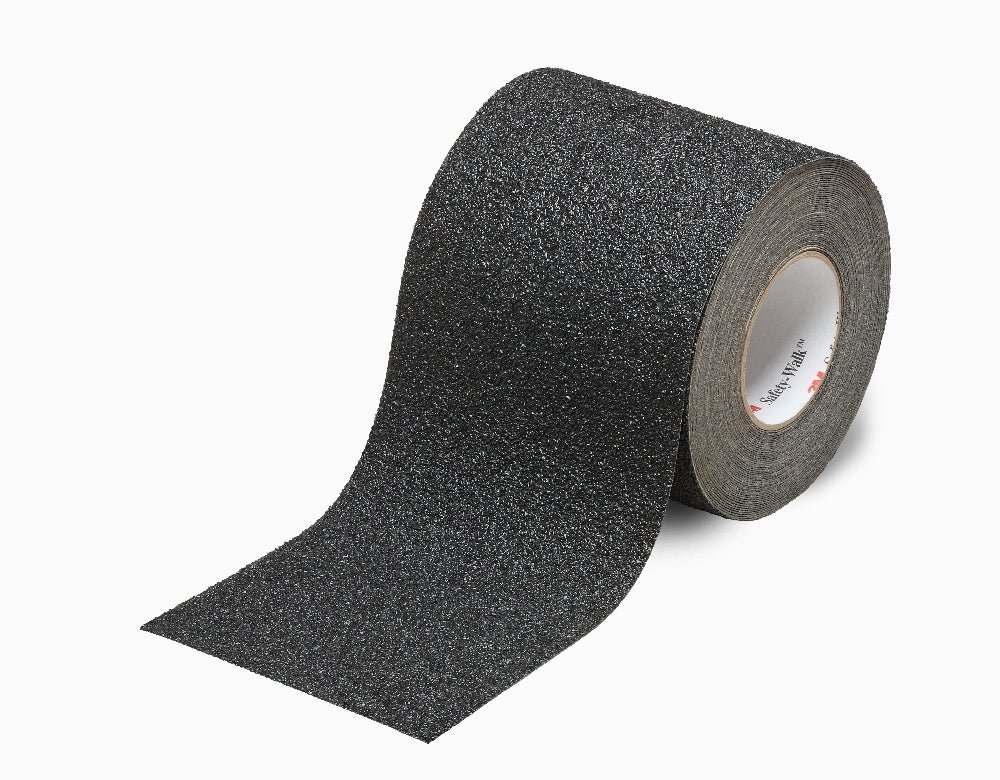 Image of SKILCRAFT® Peel-and-Stick Nonskid Tapes and Treads, Coarse, Black, 6" x 30'  Roll