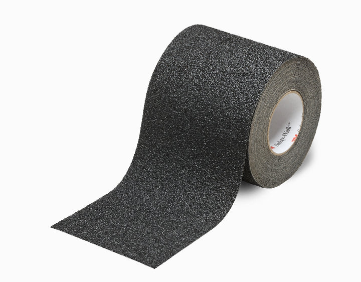 Image of SKILCRAFT® Peel-and-Stick Nonskid Tapes and Treads, Coarse, Black, 4" x 30'  Roll
