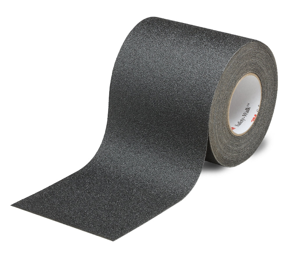 Image of SKILCRAFT® Peel-and-Stick Nonskid Tapes and Treads, General Purpose, Black, 4" x 60' Roll