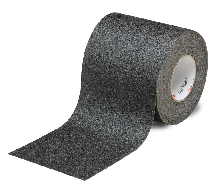 Image of SKILCRAFT® Peel-and-Stick Nonskid Tapes and Treads, General Purpose, Black, 4" x 60' Roll
