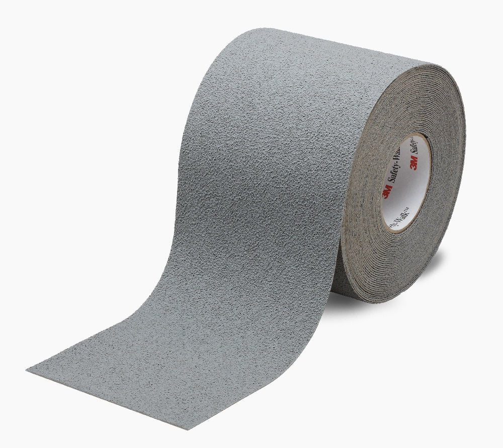 Image of SKILCRAFT® Peel-and-Stick Nonskid Tapes and Treads, Medium Resilient, Gray, 6" x 24" Pieces