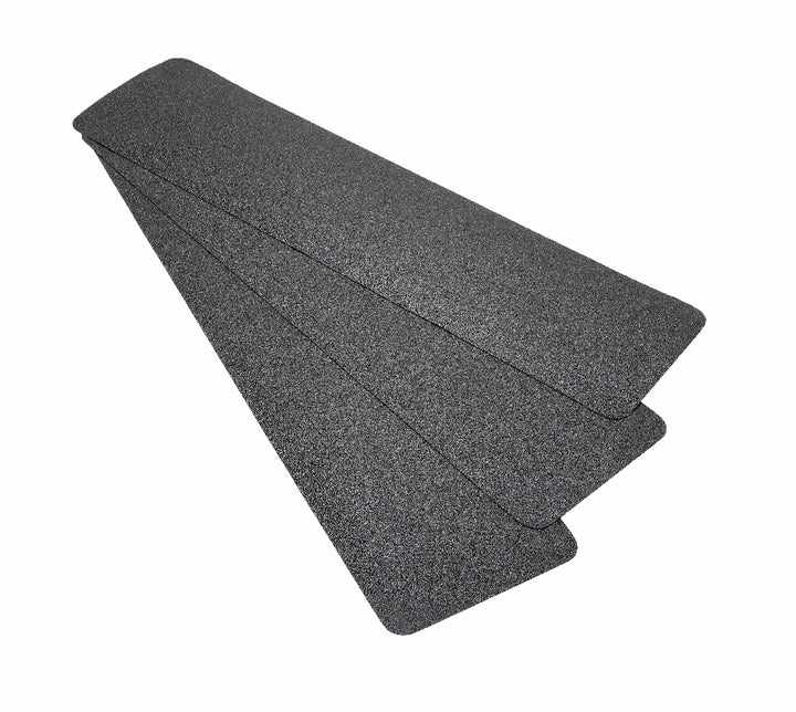 Image of SKILCRAFT® Peel-and-Stick Nonskid Tapes and Treads, Medium Resilient, Black, 6" x 24" Pieces