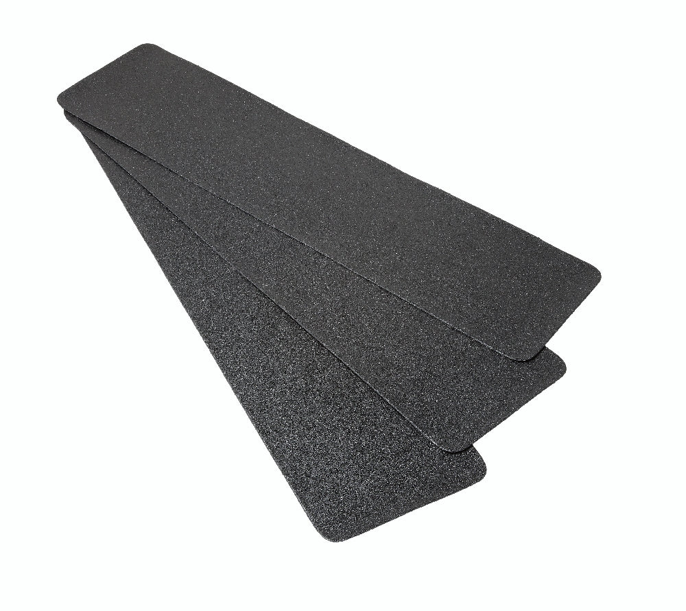 Image of SKILCRAFT® Peel-and-Stick Nonskid Tapes and Treads, General Purpose, Black, 24" x 6" x .08" Pieces, 50/Box