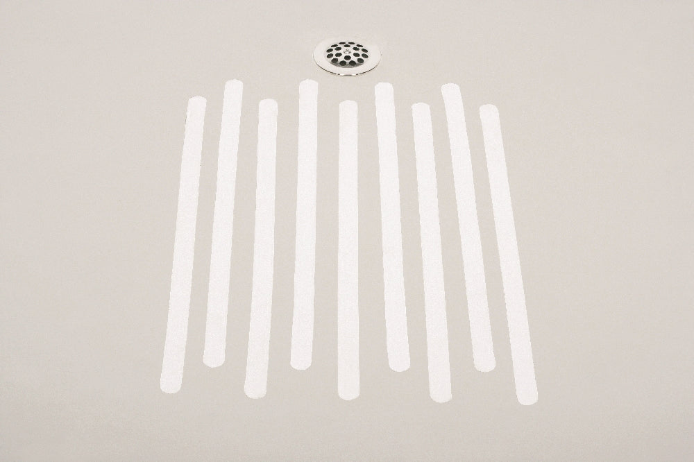 Image of SKILCRAFT® Peel-and-Stick Nonskid Tapes and Treads, Fine, Clear, 6" x 24" Pieces