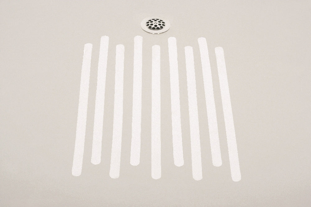 Image of SKILCRAFT® Peel-and-Stick Nonskid Tapes and Treads, Fine, Clear, 4" x 60' Roll