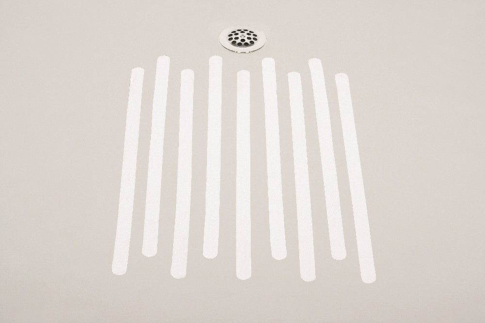 Image of SKILCRAFT® Peel-and-Stick Nonskid Tapes and Treads, Fine, Clear, 3/4" x 17" Pieces