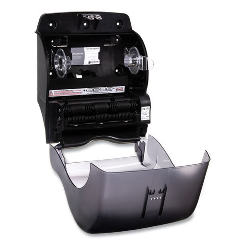 Image of San Jamar® T8090TBK Tear-N-Dry Essence Touchless Towel Dispenser, 11.75 X 9.13 X 14.44, Black Pearl