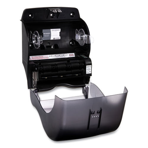 Image of San Jamar® T8490TBK Oceans Smart Essence Electronic Roll Towel Dispenser, 11.88 x 9.1 x 14.4, Black
