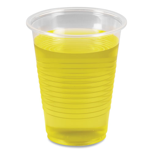 Image of Boardwalk® BWKTRANSCUP7CT Translucent Plastic Cold Cups, 7 oz, 100/Sleeve, 25 Sleeves/Carton