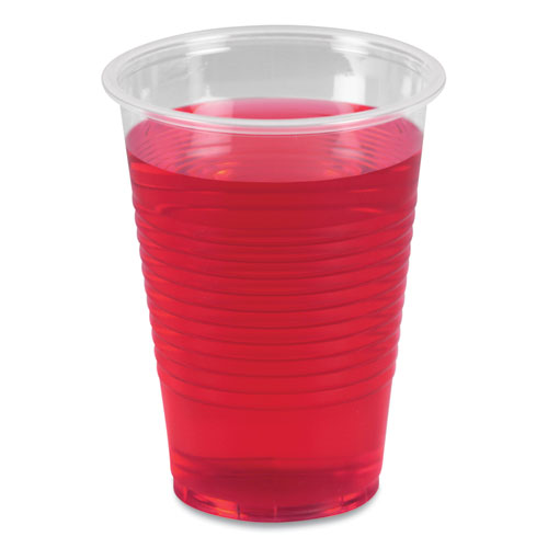 Image of Boardwalk® BWKTRANSCUP9CT Translucent Plastic Cold Cups, 9 oz, 100/Sleeve, 25 Sleeves/Carton