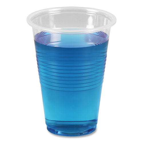 Image of Boardwalk® BWKTRANSCUP16PK Translucent Plastic Cold Cups, 16 oz, 50/Pack