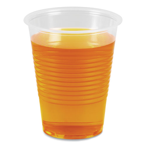 Image of Boardwalk® BWKTRANSCUP10CT Translucent Plastic Cold Cups, 10 oz, 100/Sleeve, 10 Sleeves/Carton