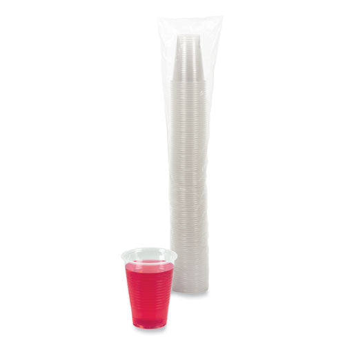 Image of Boardwalk® BWKTRANSCUP9PK Translucent Plastic Cold Cups, 9 oz, 100/Pack