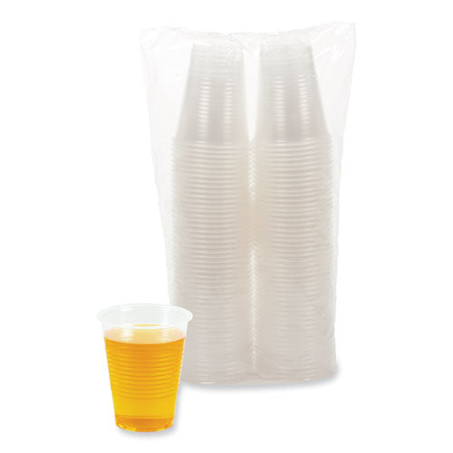 Image of Boardwalk® BWKTRANSCUP10PK Translucent Plastic Cold Cups, 10 oz, 100/Pack