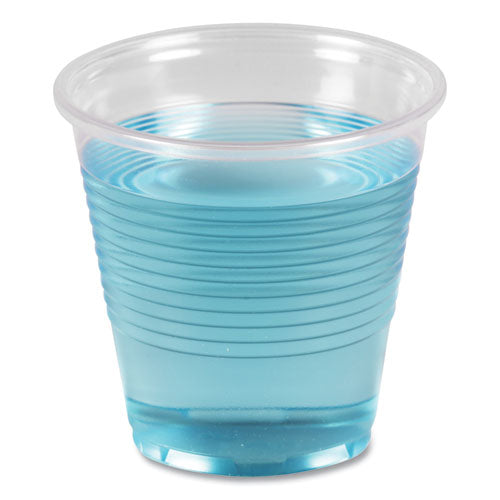 Image of Boardwalk® BWKTRANSCUP5PK Translucent Plastic Cold Cups, 5 oz, 100/Pack