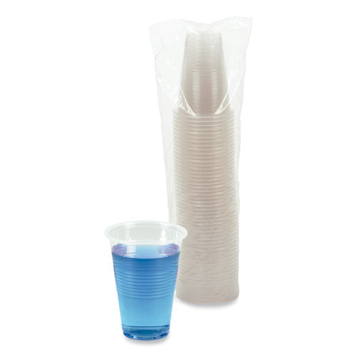 Image of Boardwalk® BWKTRANSCUP16PK Translucent Plastic Cold Cups, 16 oz, 50/Pack