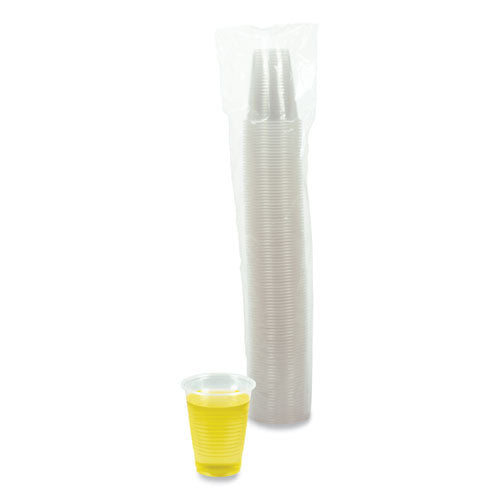 Image of Boardwalk® BWKTRANSCUP7PK Translucent Plastic Cold Cups, 7 oz, 100/Pack